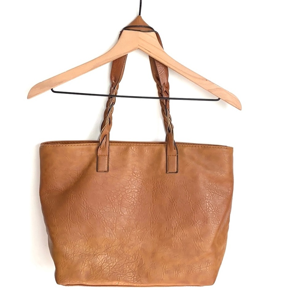 *BROWN* Weimeibaige Vegan Leather Tote Bag, Large - Picture 10 of 16